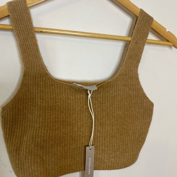 NWT Everlane The Cozy Stretch Yak Wool Ribbed Crop Tank Sweater - Picture 2 of 10